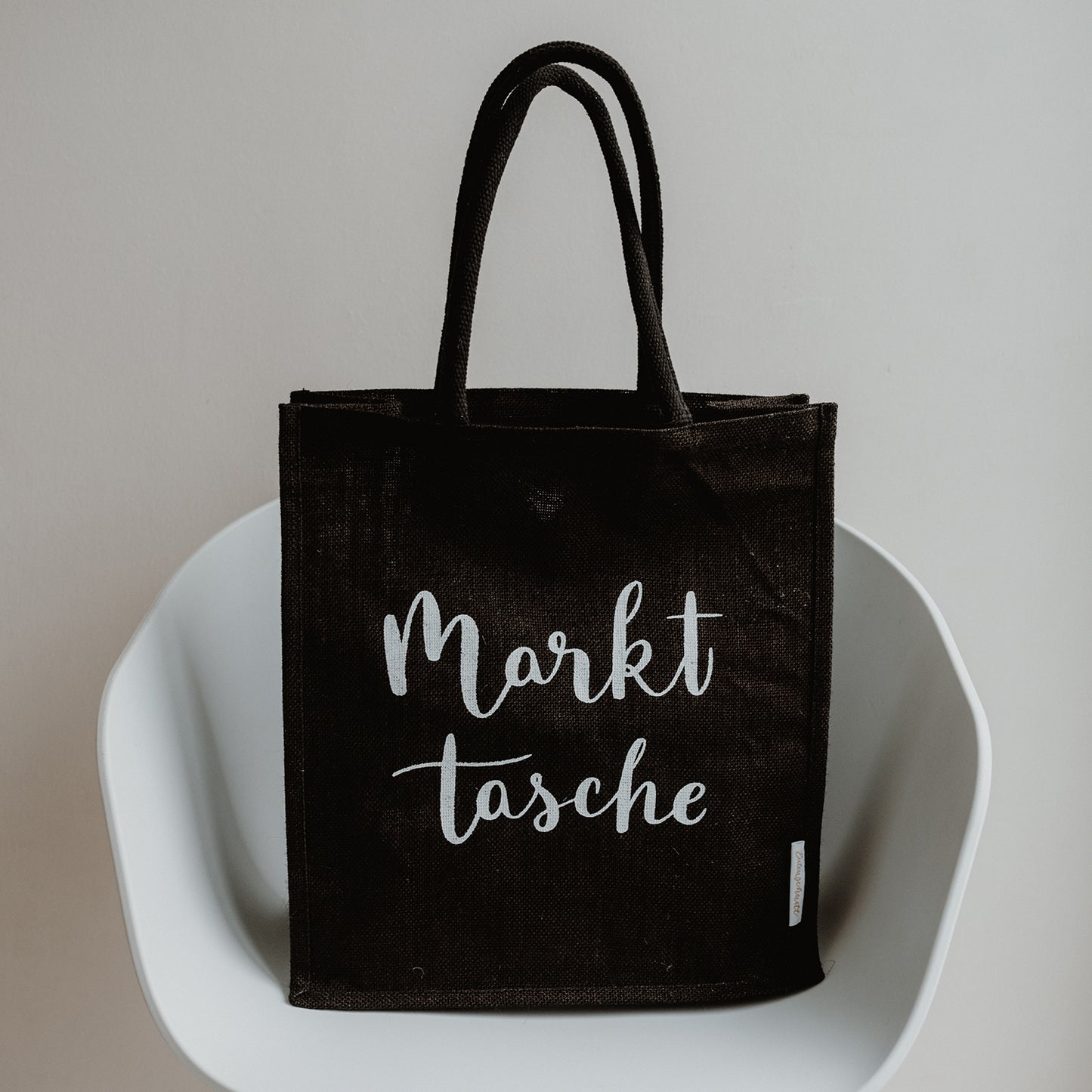 Jute Shopper Markttasche schwarz