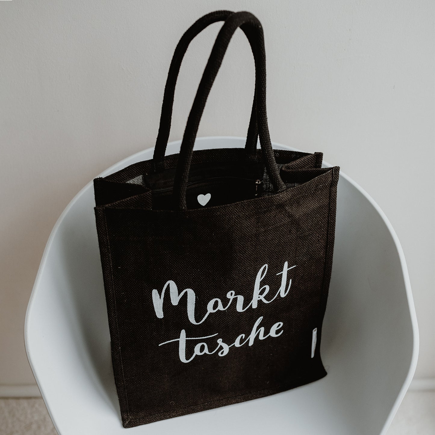 Jute Shopper Markttasche schwarz