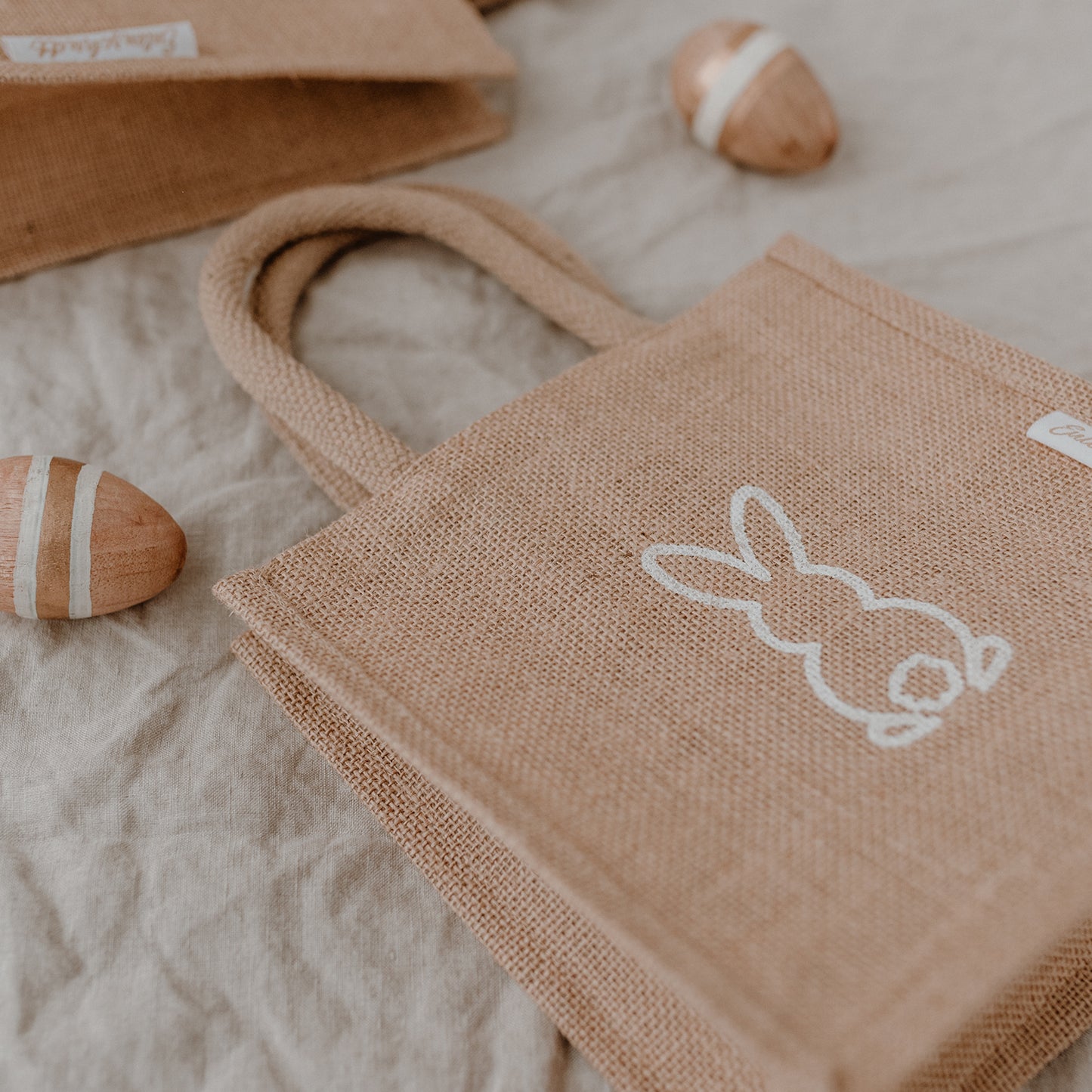 Mini Jute Shopper Tulpe & Hasi im 2er Set